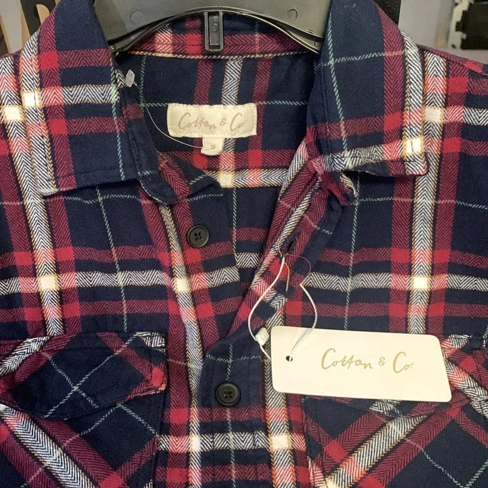 Cotton &Co.  Flannel Shirt jacket